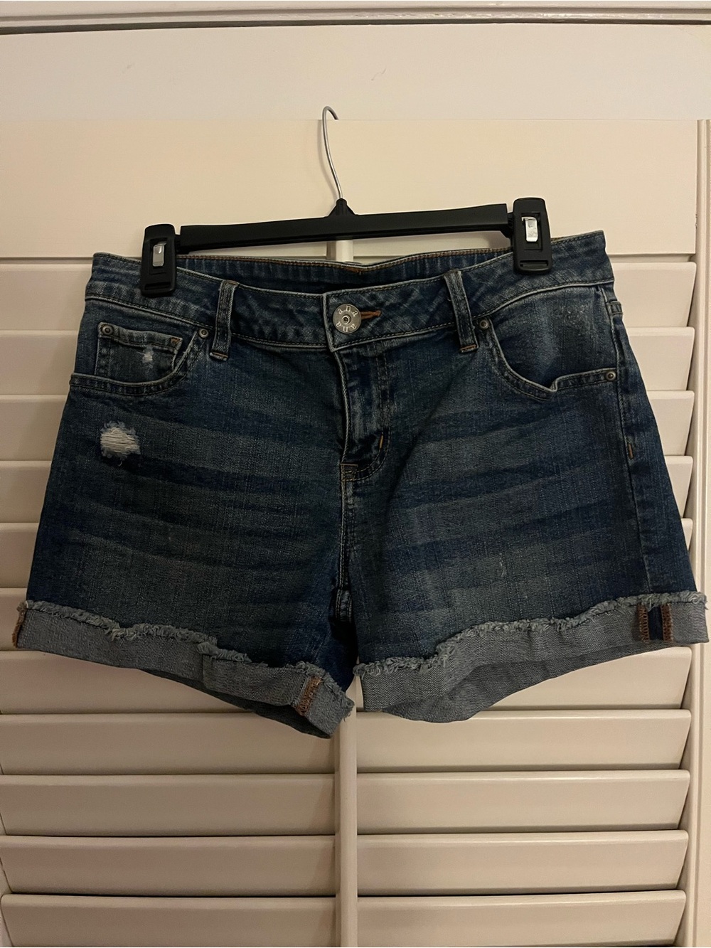 JCPenney ANA dark denim shorts